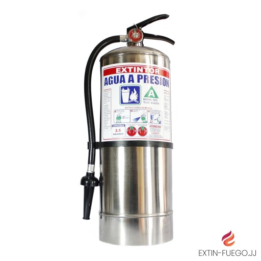 Extintor de Agua a Presión de 2.5 GAL en Acero Inoxidable